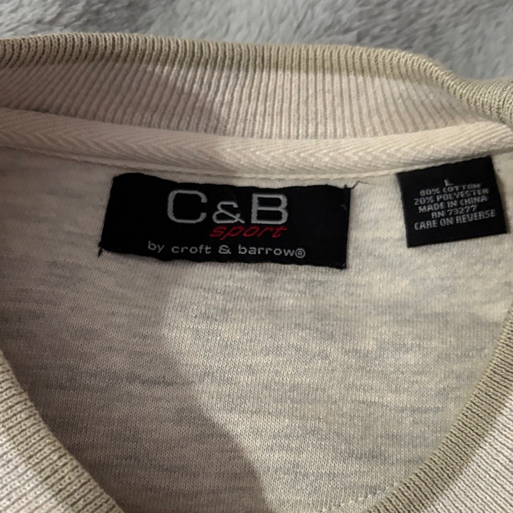 Men's Beige Graphic Sweater - Picture 4 of 6